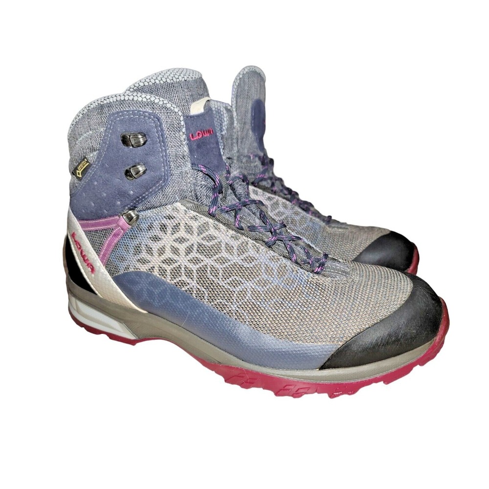 Lowa Lyxa GTX Women's Hiking Boots Size 10.5 Blue Purple Gore-Tex Mid Waterproof